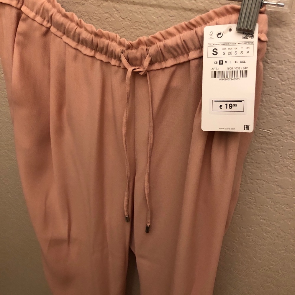 NWT Zara pink dress jogger pants